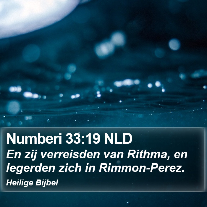 Numberi 33:19 NLD Bible Study