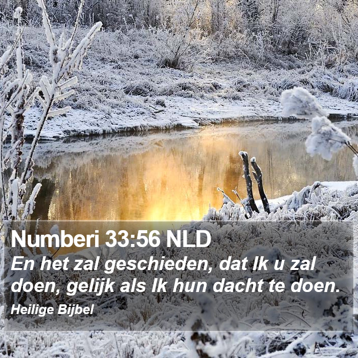 Numberi 33:56 NLD Bible Study