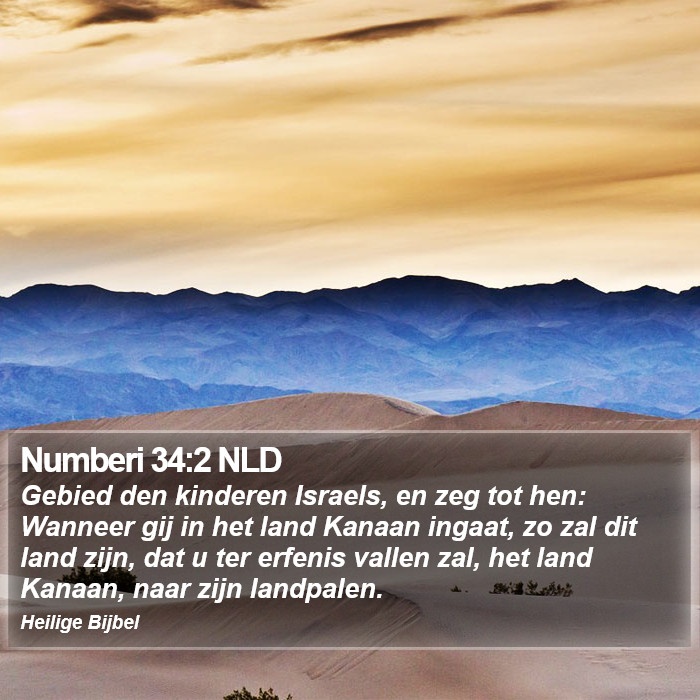 Numberi 34:2 NLD Bible Study