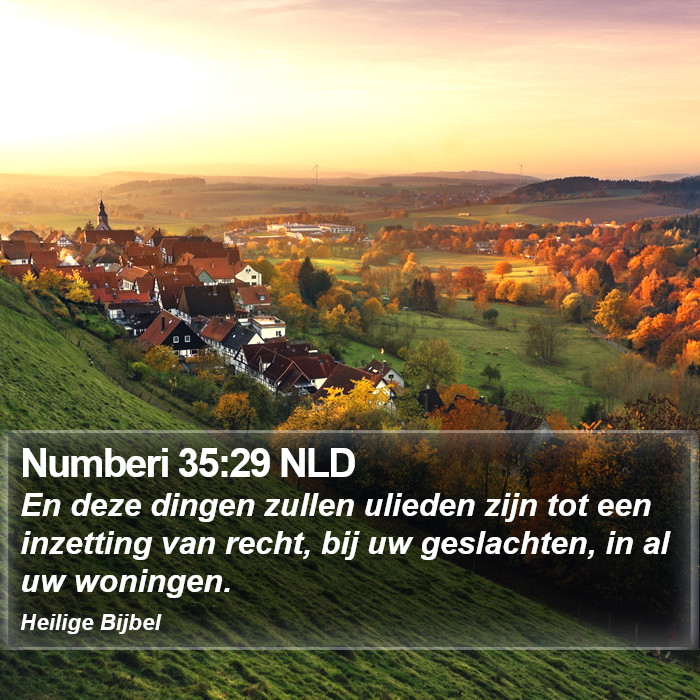 Numberi 35:29 NLD Bible Study