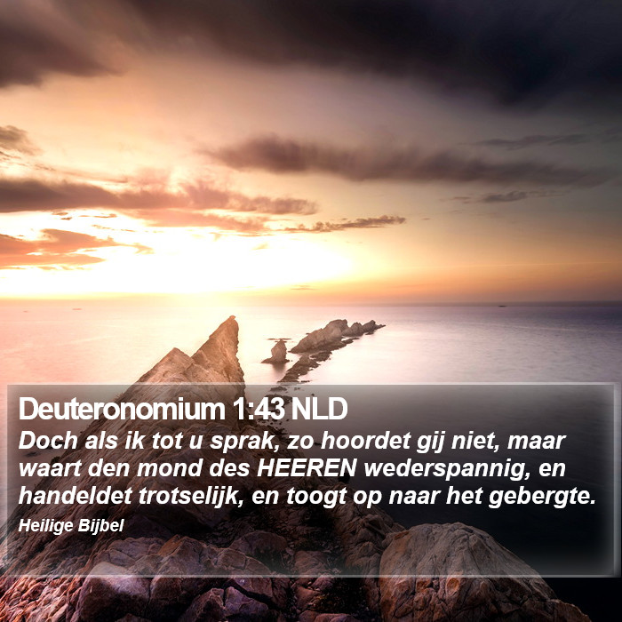 Deuteronomium 1:43 NLD Bible Study