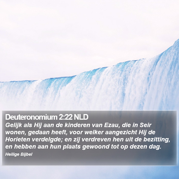 Deuteronomium 2:22 NLD Bible Study