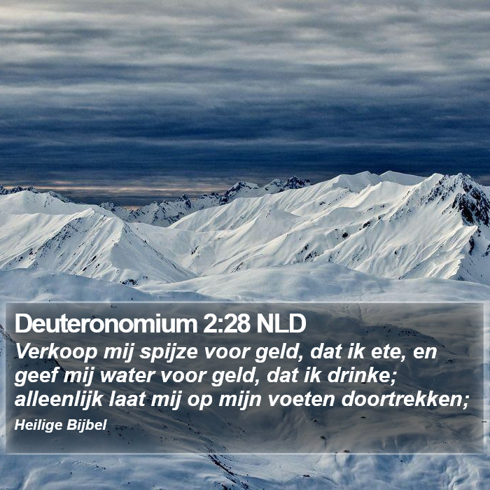 Deuteronomium 2:28 NLD Bible Study