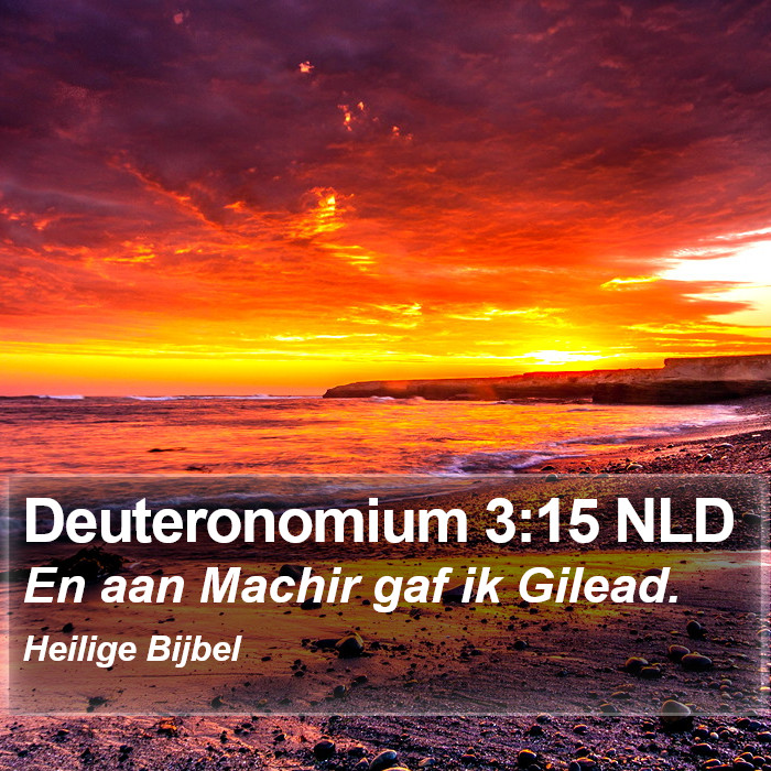 Deuteronomium 3:15 NLD Bible Study