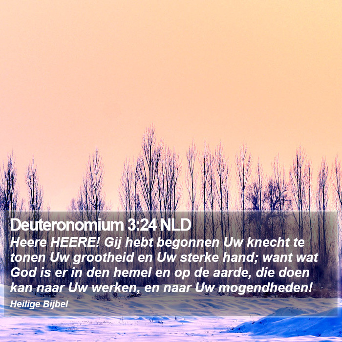 Deuteronomium 3:24 NLD Bible Study