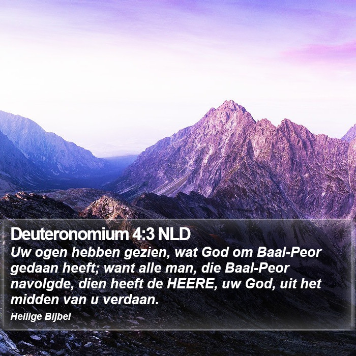 Deuteronomium 4:3 NLD Bible Study