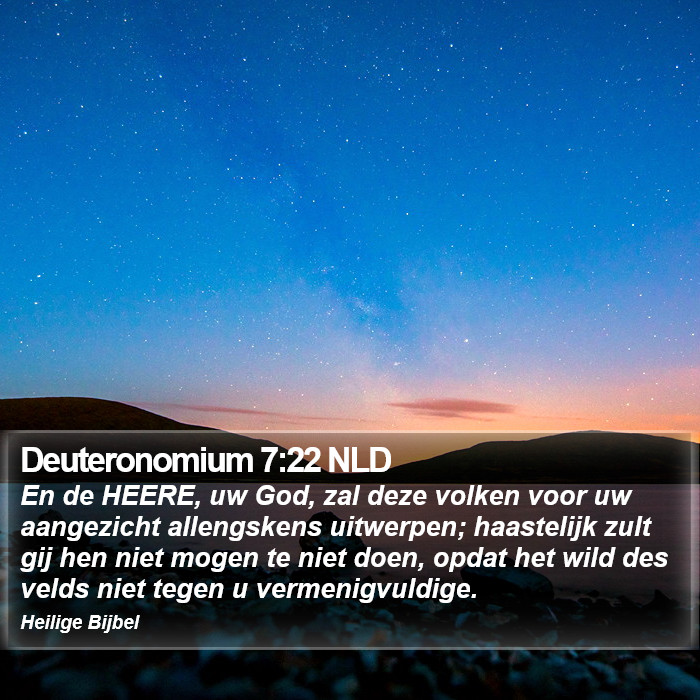 Deuteronomium 7:22 NLD Bible Study