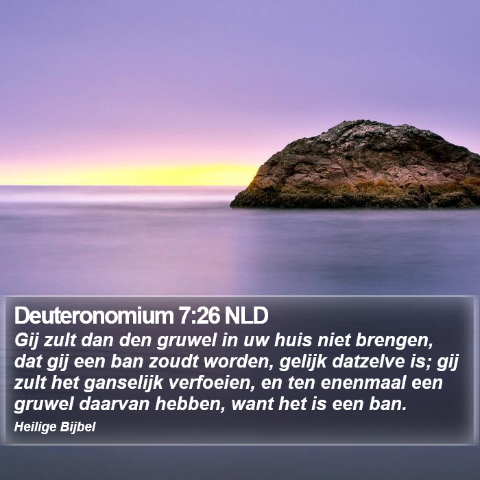 Deuteronomium 7:26 NLD Bible Study