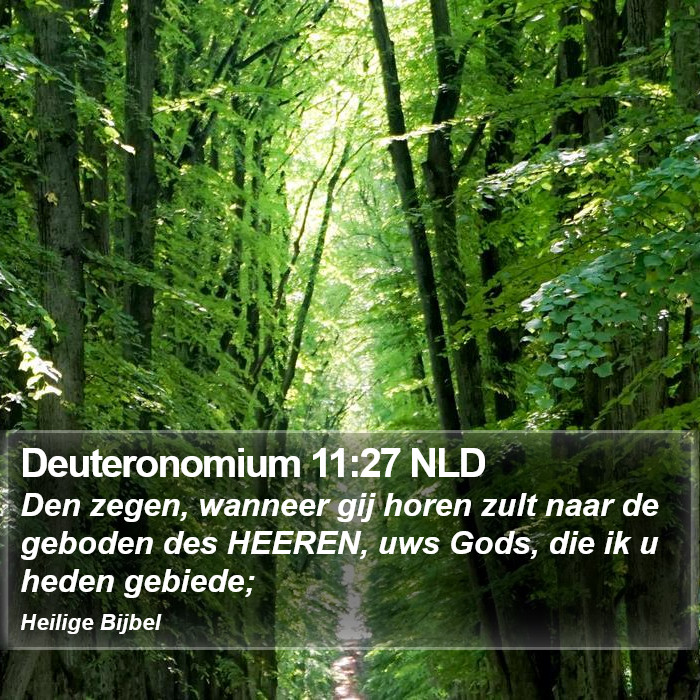 Deuteronomium 11:27 NLD Bible Study