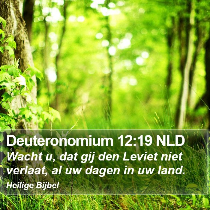 Deuteronomium 12:19 NLD Bible Study