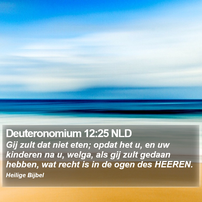 Deuteronomium 12:25 NLD Bible Study