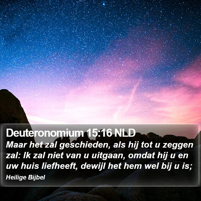 Deuteronomium 15:16 NLD Bible Study