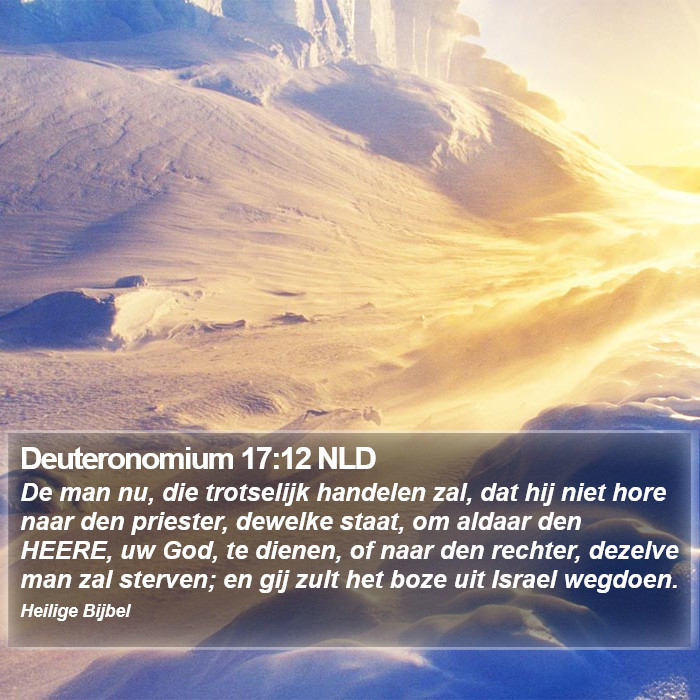 Deuteronomium 17:12 NLD Bible Study