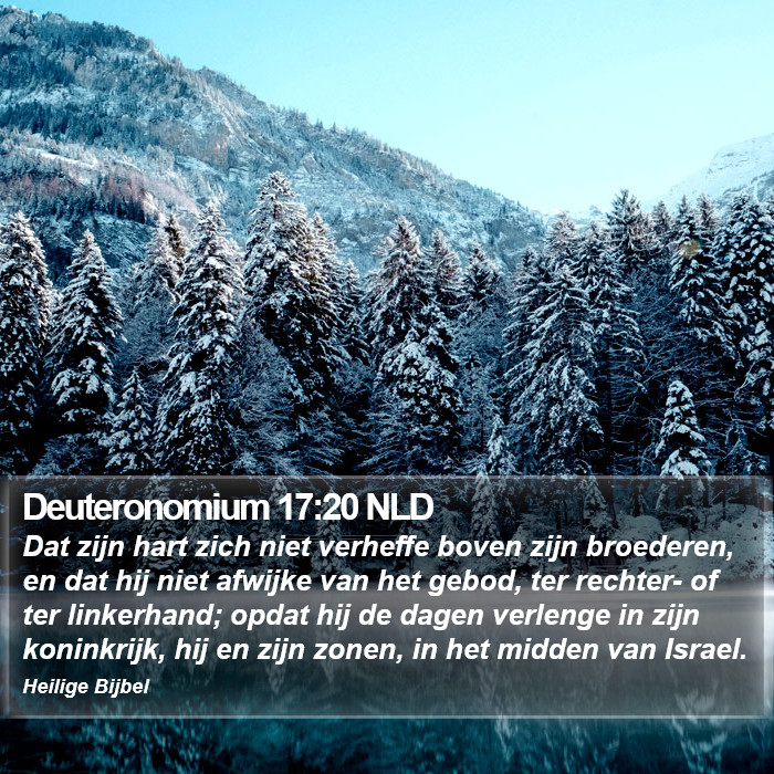 Deuteronomium 17:20 NLD Bible Study