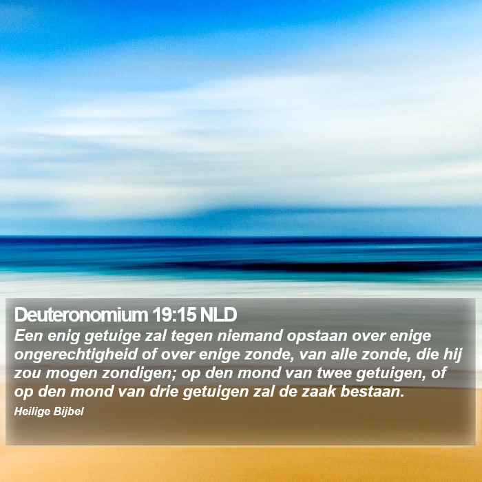 Deuteronomium 19:15 NLD Bible Study