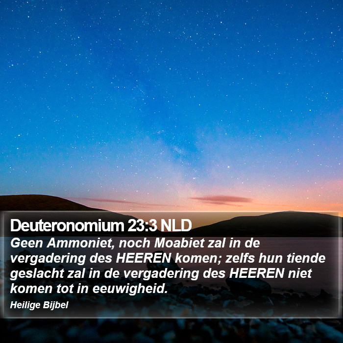 Deuteronomium 23:3 NLD Bible Study