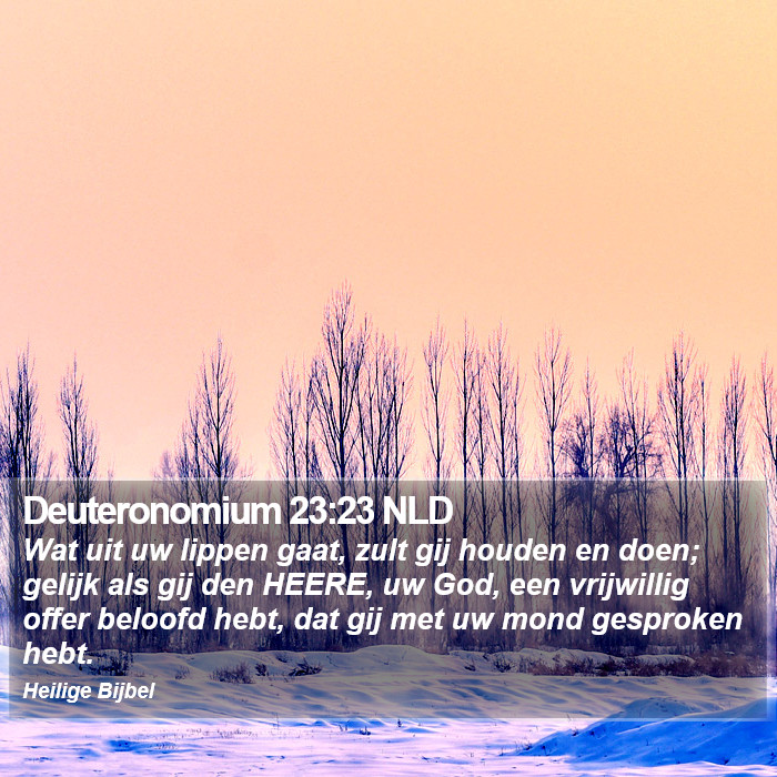 Deuteronomium 23:23 NLD Bible Study