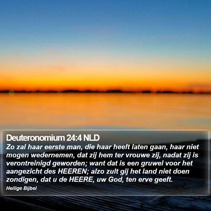 Deuteronomium 24:4 NLD Bible Study
