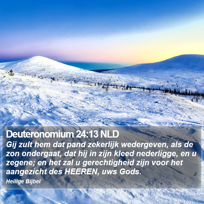 Deuteronomium 24:13 NLD Bible Study