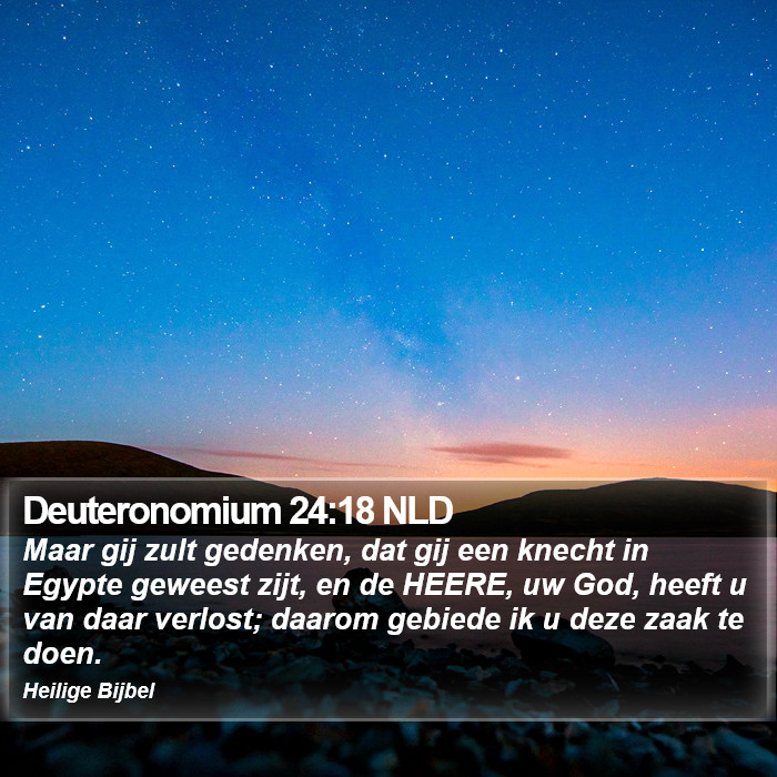 Deuteronomium 24:18 NLD Bible Study