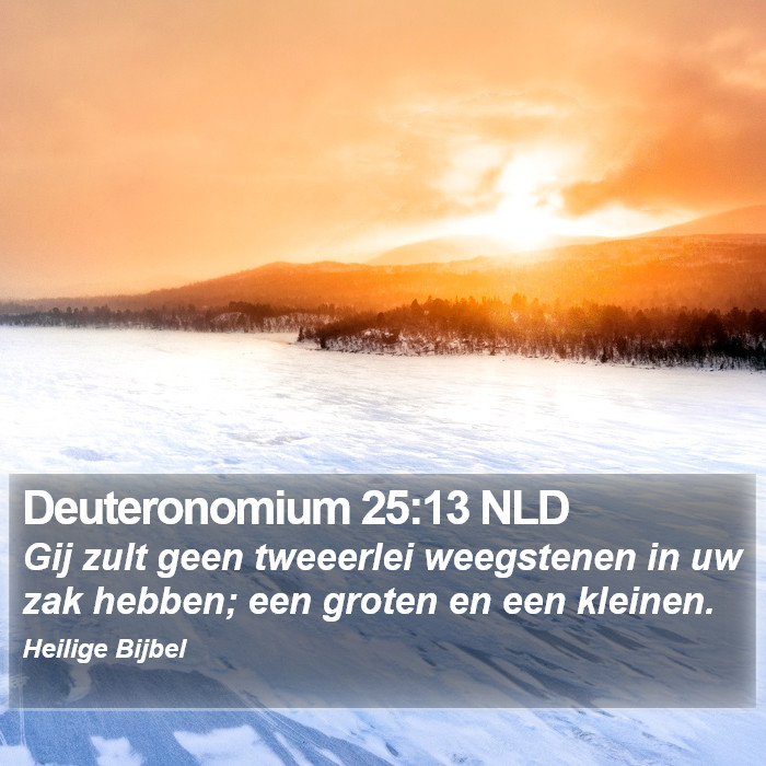 Deuteronomium 25:13 NLD Bible Study