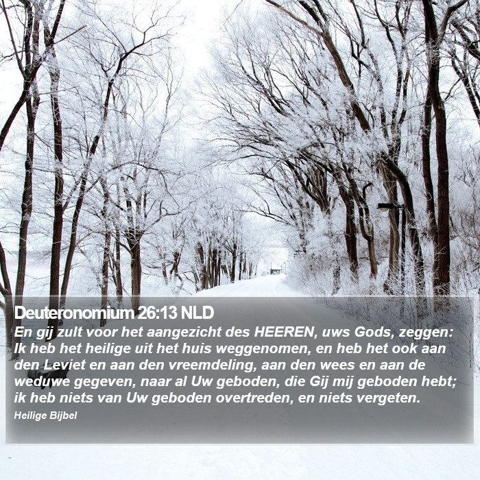Deuteronomium 26:13 NLD Bible Study