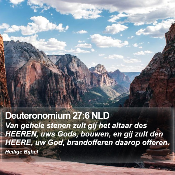 Deuteronomium 27:6 NLD Bible Study