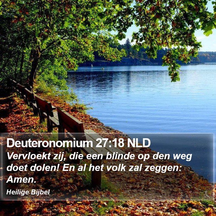 Deuteronomium 27:18 NLD Bible Study