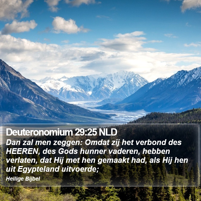 Deuteronomium 29:25 NLD Bible Study