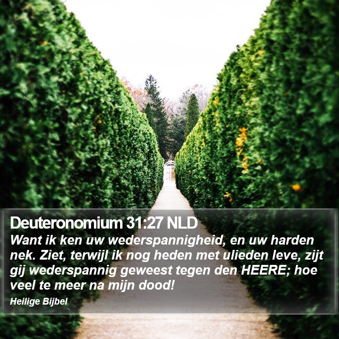 Deuteronomium 31:27 NLD Bible Study