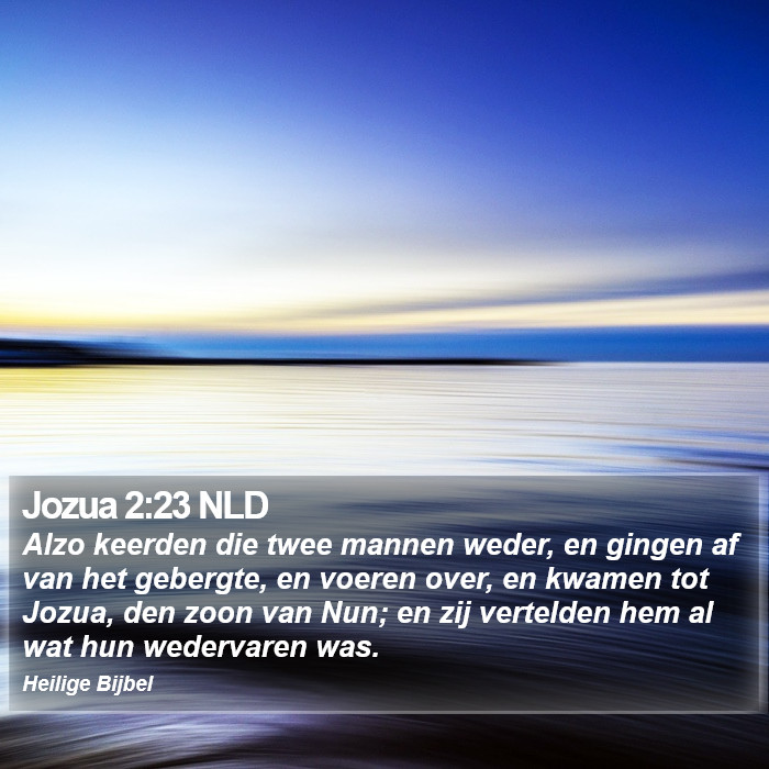 Jozua 2:23 NLD Bible Study