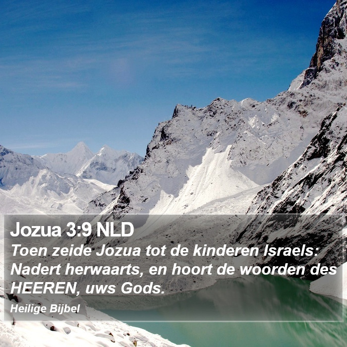 Jozua 3:9 NLD Bible Study