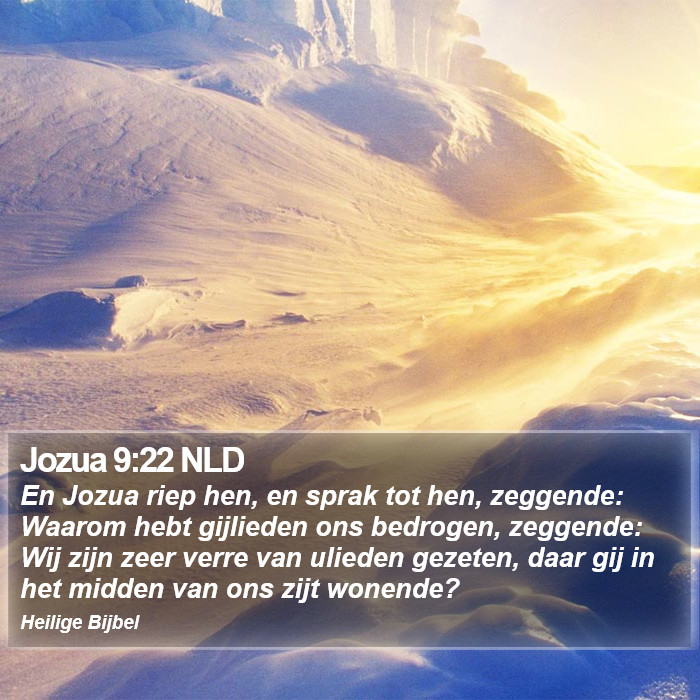 Jozua 9:22 NLD Bible Study