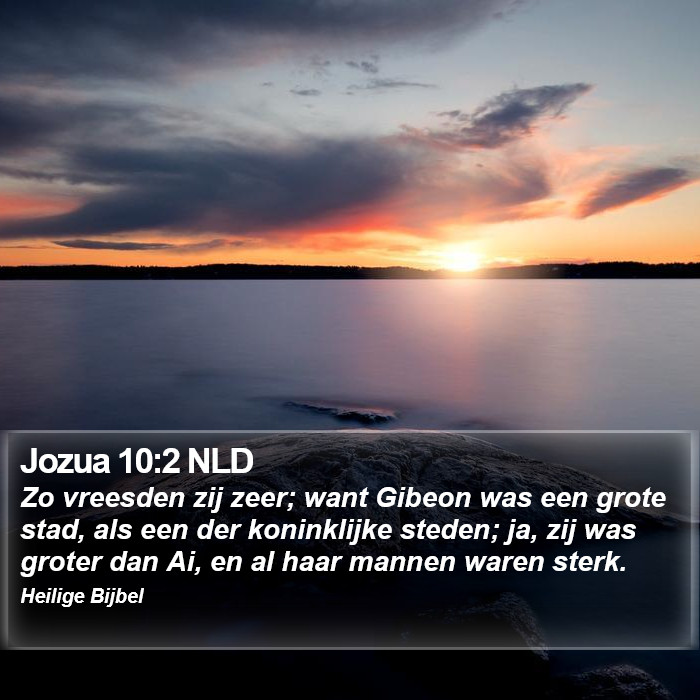 Jozua 10:2 NLD Bible Study