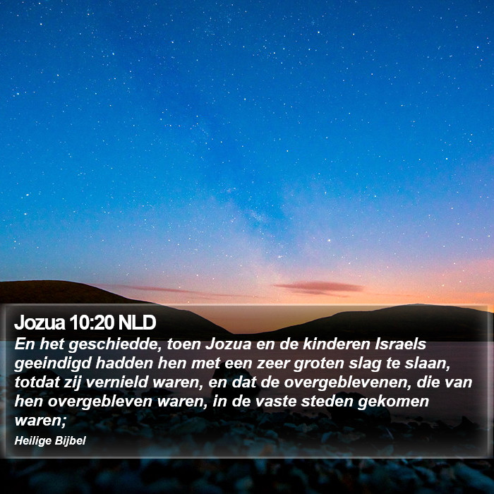 Jozua 10:20 NLD Bible Study