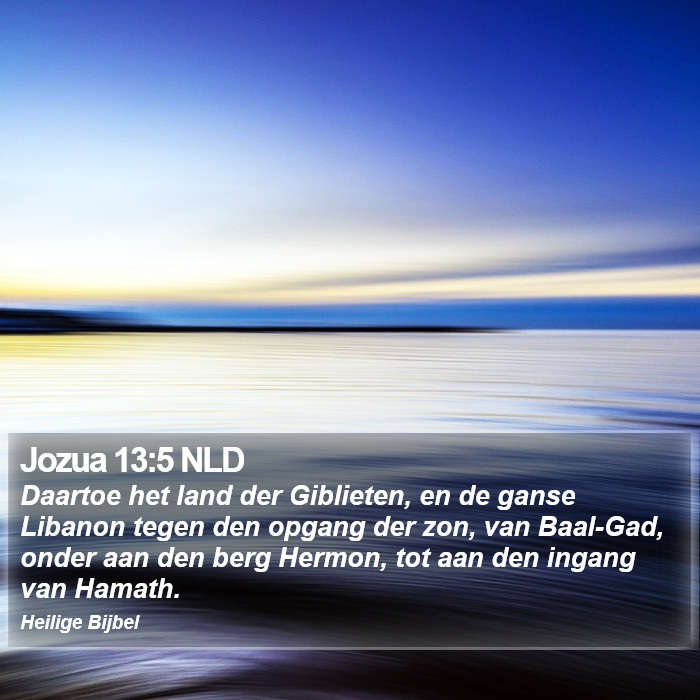 Jozua 13:5 NLD Bible Study