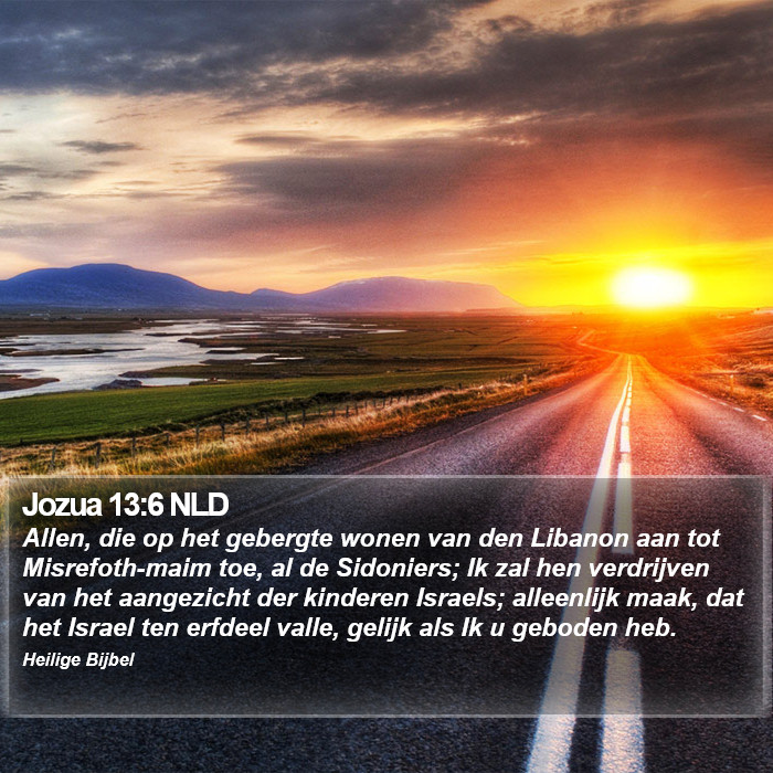 Jozua 13:6 NLD Bible Study