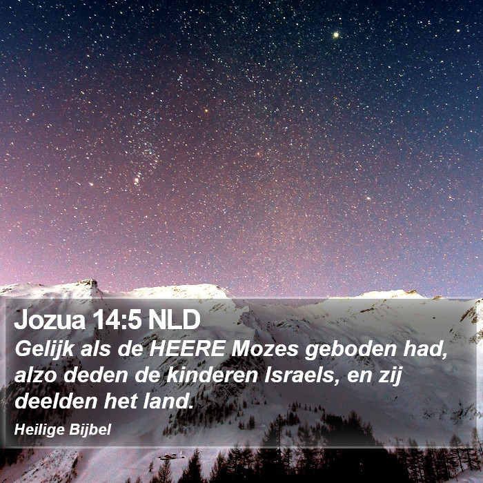Jozua 14:5 NLD Bible Study