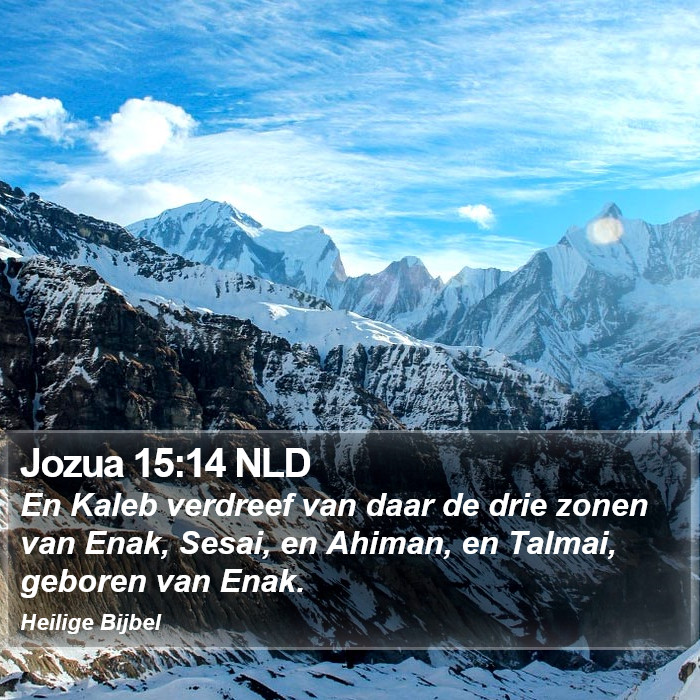 Jozua 15:14 NLD Bible Study