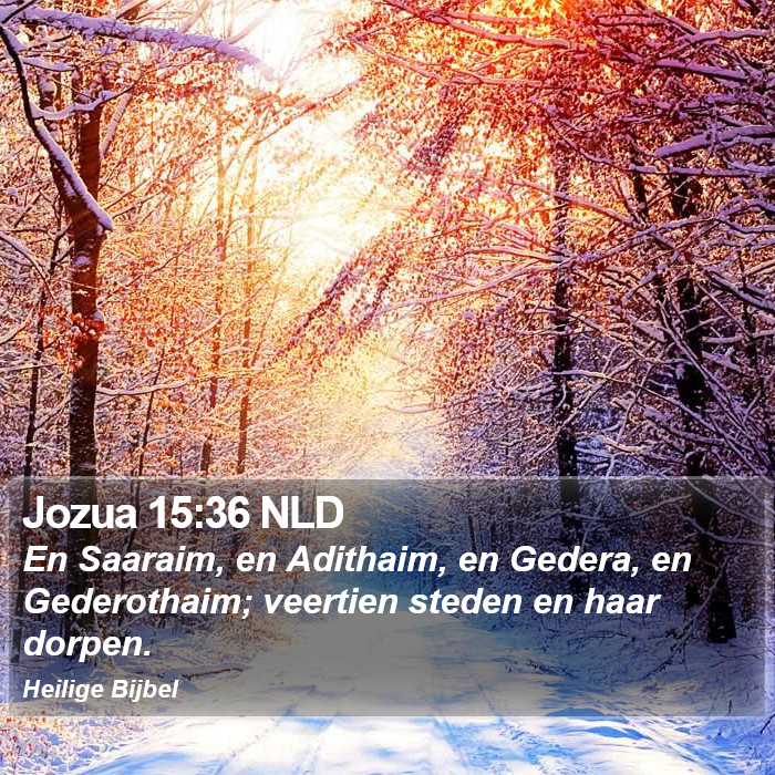 Jozua 15:36 NLD Bible Study