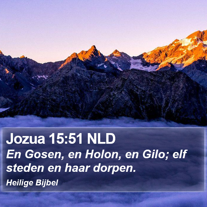 Jozua 15:51 NLD Bible Study