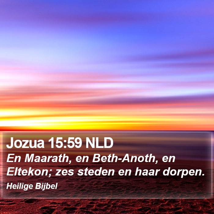 Jozua 15:59 NLD Bible Study