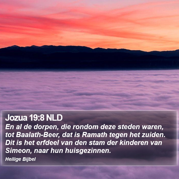 Jozua 19:8 NLD Bible Study