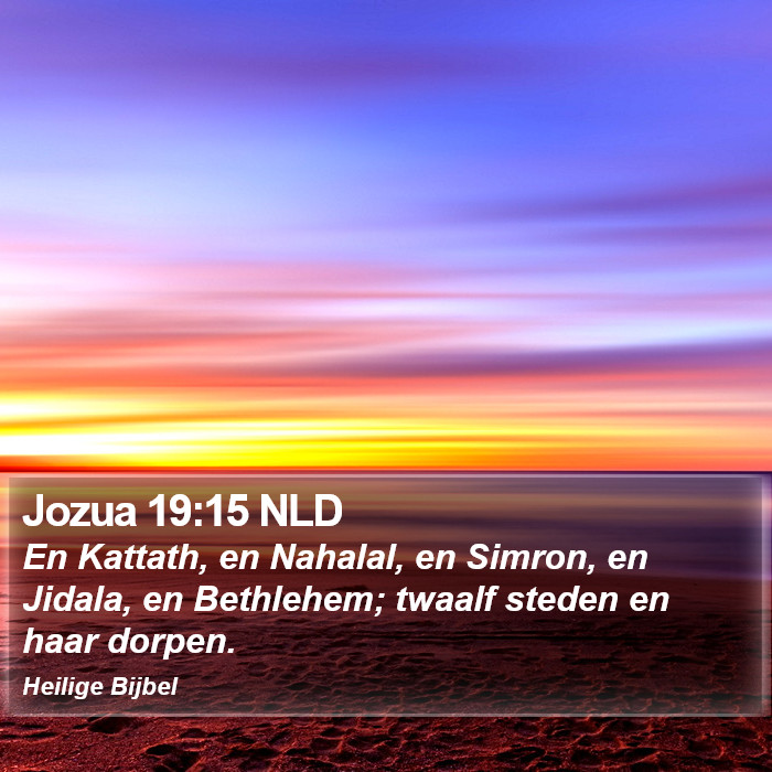 Jozua 19:15 NLD Bible Study