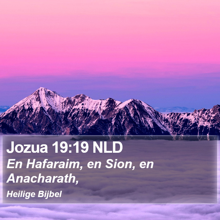 Jozua 19:19 NLD Bible Study