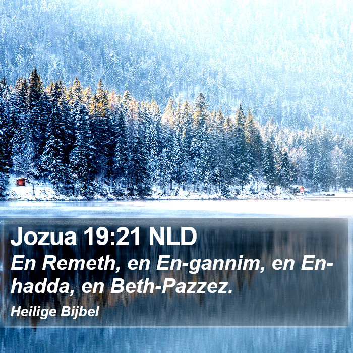 Jozua 19:21 NLD Bible Study