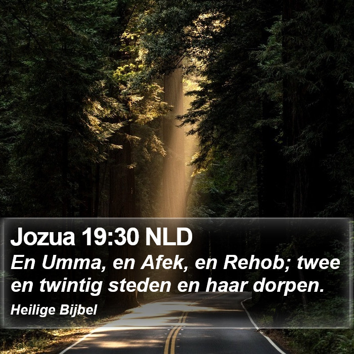 Jozua 19:30 NLD Bible Study
