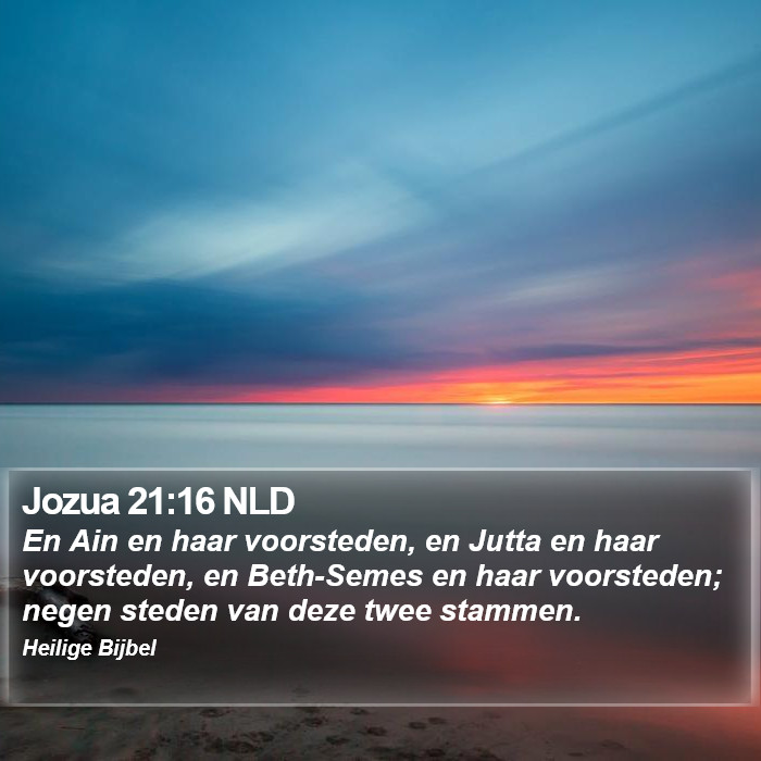 Jozua 21:16 NLD Bible Study