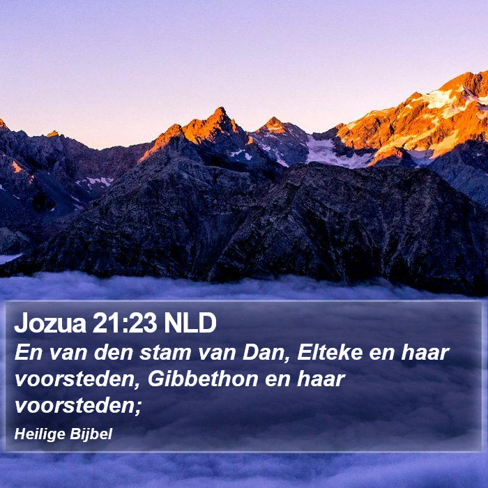 Jozua 21:23 NLD Bible Study