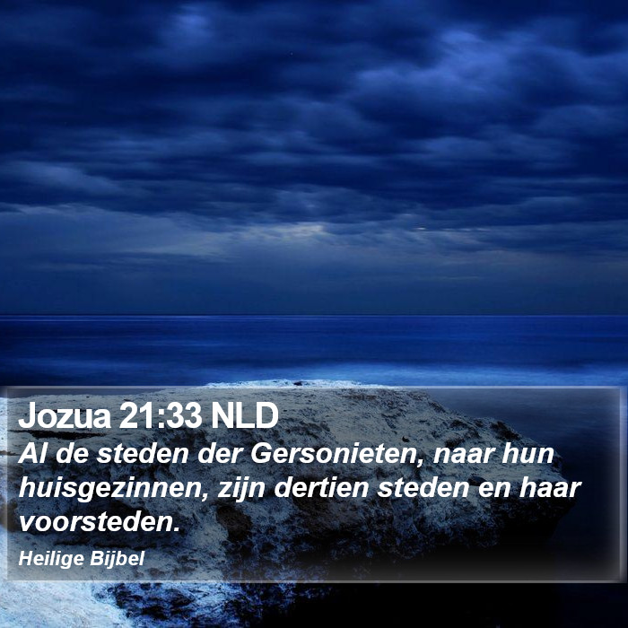 Jozua 21:33 NLD Bible Study